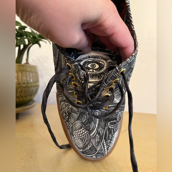 VANS x Zio Ziegler Authentic Art Classic Vans Lace Up Skater Shoes, M 7/W 8.5 - Picture 11 of 14